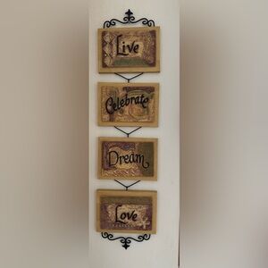 Home Interiors Inspirational Wall Decor in Brown and Black